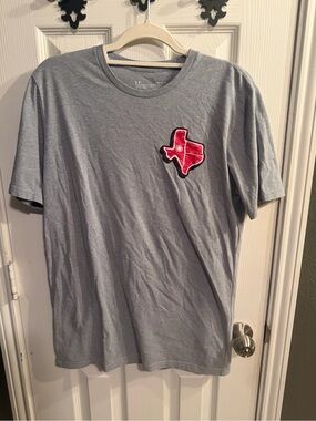 Under Armour Gray Short-Sleeve Tee with Red Texas Patch